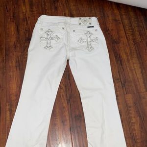 white bootcut jeans